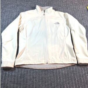THE NORTH FACE Apex Softshell Jacket Womens Medium White Full Zip ANC4 Fleece